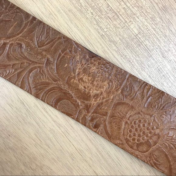 Harold’s l S Retro Vintage Pinup Rockabilly Mexican Embossed Tooled Leather Belt - Picture 6 of 10